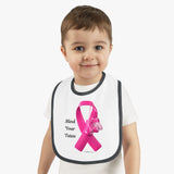 Mind Your Tatas ~ Baby Contrast Trim Jersey Bib