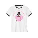 Breast Cancer Awareness all year long ~ Cotton Ringer T-Shirt